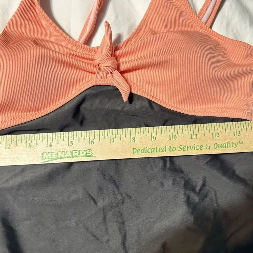 Beachsissi Swim One piece bathing suit peach black Women Large New Resort wear - Picture 4 of 13